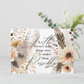 Geloof maakt dingen mogelijk Wenskaarten Bedankkaart (Staand voorkant)