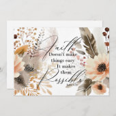 Geloof maakt dingen mogelijk Wenskaarten Bedankkaart (Voorkant / Achterkant)