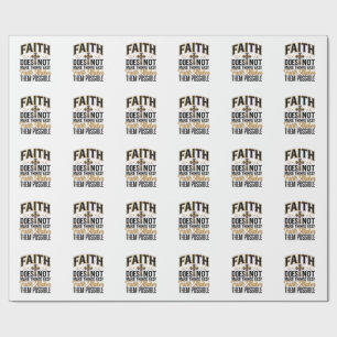 Geloof maakt ze mogelijk Christelijke typografie D Cadeaupapier
