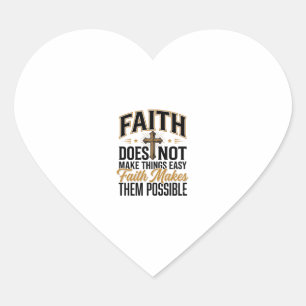 Geloof maakt ze mogelijk Christelijke typografie D Hart Sticker
