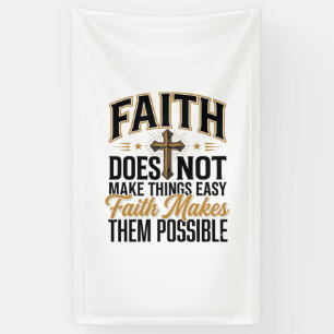 Geloof maakt ze mogelijk Christelijke typografie D Spandoek