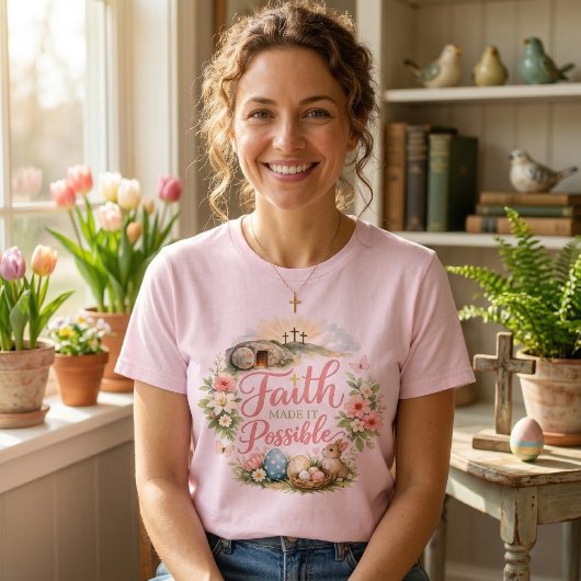 Geloof maakte het mogelijk Pasen T-shirt