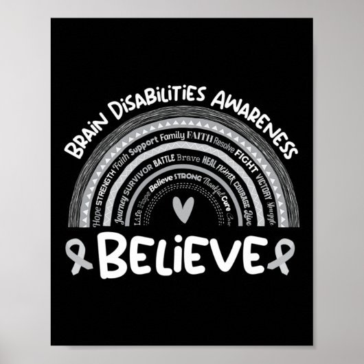 Geloof maand van bewustwording van hersenhandicaps poster (Voorkant)