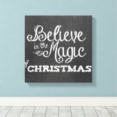 geloof magie van kerstkarton canvas afdruk (Insitu (Houten vloer))