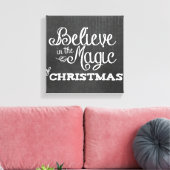 geloof magie van kerstkarton canvas afdruk (Insitu (Woonkamer))