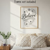 Geloof Magische Sterren - Boho Celestiaal Perfect Poster