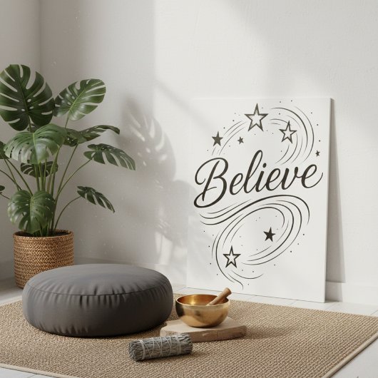 Geloof Magische Sterren - Boho Celestiaal Perfect Poster