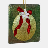 Geloof Magnolia Bloem Kerst Bal Sieraad Keramisch Ornament (Rechts)