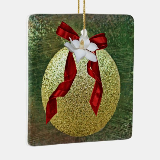 Geloof Magnolia Bloem Kerst Ornament (Rechts)