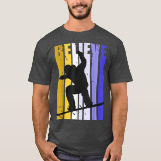 Geloof Mannen Snowboarding Snow Boarding Ski Skier T-shirt