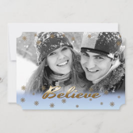 Geloof me. Aangepaste Kaart met kerstflat voor fot