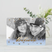 Geloof me. Aangepaste Kaart met kerstflat voor fot (Staand voorkant)