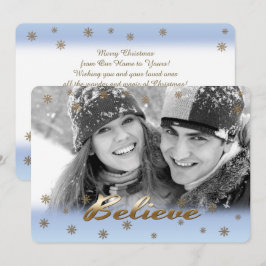 Geloof me. Aangepaste Kaart met kerstflat voor fot