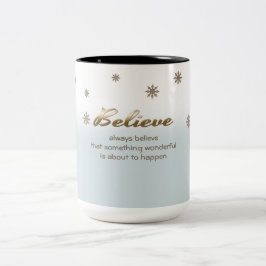 Geloof me. Aangepaste kerstcadeauMokken Tweekleurige Koffiemok