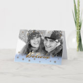 Geloof me. Aangepaste kerstfoto Feestdagen Kaart (Voorkant)