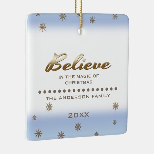 Geloof me. Aangepaste kerstversieringen met foto's Keramisch Ornament (Rechts)