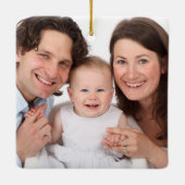 Geloof me. Aangepaste kerstversieringen met foto's Keramisch Ornament (Achterkant)