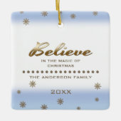 Geloof me. Aangepaste kerstversieringen met foto's Keramisch Ornament (Voorkant)