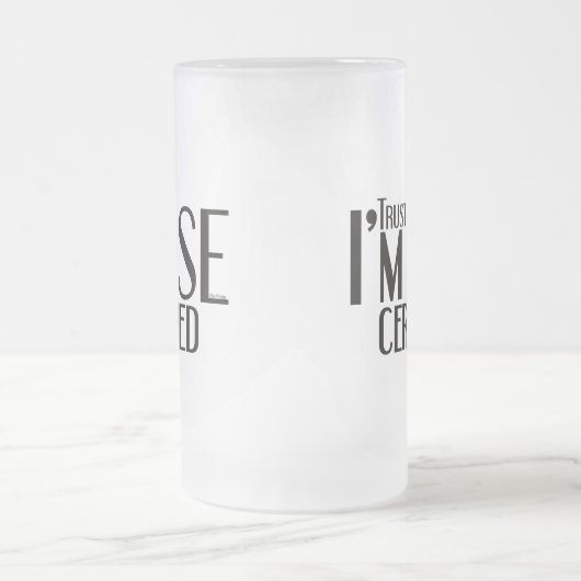 Geloof me ASE Certified Auto Mechanic Matglas Bierpul (Center)