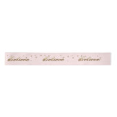 Geloof me. Blush Pink Gold-kerstcadeau Satijnen Lint (Voorkant)