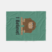 Geloof me. Cute bigfoot Fleece Deken (Voorkant (Horizontaal))