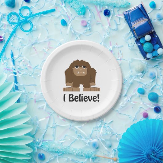 Geloof me. Cute bigfoot Papieren Bordje (Feest)