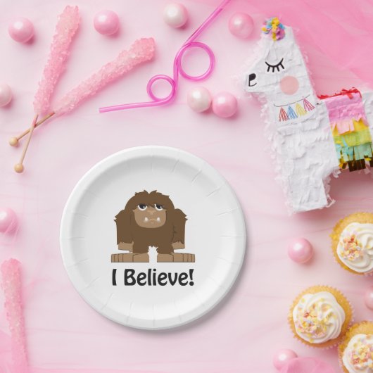 Geloof me. Cute bigfoot Papieren Bordje (Feest)