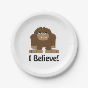 Geloof me. Cute bigfoot Papieren Bordje