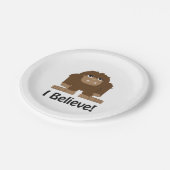 Geloof me. Cute bigfoot Papieren Bordje (Gekanteld)