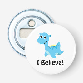 Geloof me. Cute Blue Nessie Button Flesopener