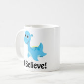 Geloof me. Cute Blue Nessie Koffiemok (Voorkant links)