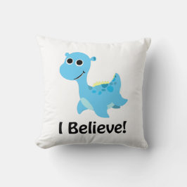 Geloof me. Cute Blue Nessie Kussen