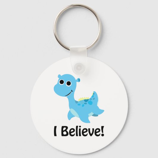 Geloof me. Cute Blue Nessie Sleutelhanger (Voorkant)