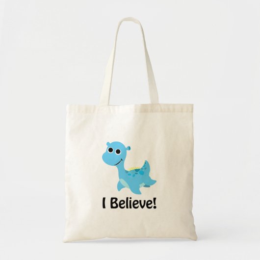 Geloof me. Cute Blue Nessie Tote Bag (Voorkant)