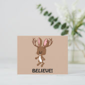 Geloof me! Cute Jackalope Briefkaart (Staand voorkant)