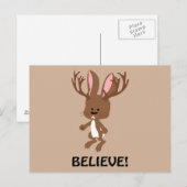 Geloof me! Cute Jackalope Briefkaart (Voorkant / Achterkant)