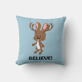 Geloof me! Cute Jackalope Kussen