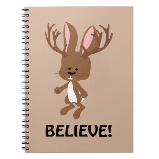 Geloof me! Cute Jackalope Notitieboek (Voorkant)