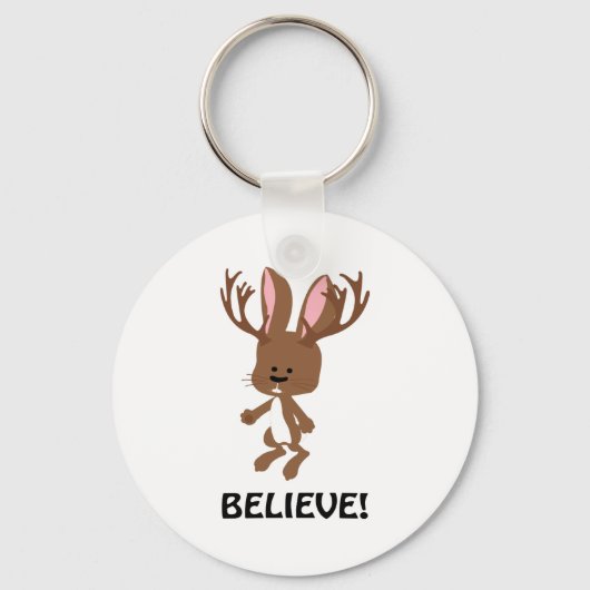 Geloof me! Cute Jackalope Sleutelhanger (Voorkant)
