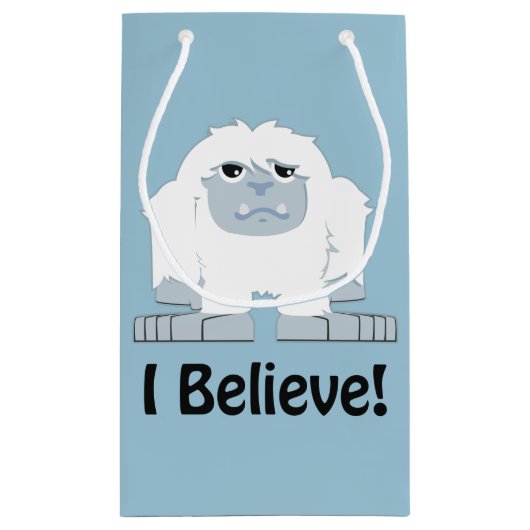Geloof me. Cute Yeti Klein Cadeauzakje (Achterkant)