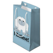 Geloof me. Cute Yeti Klein Cadeauzakje (Voorkant Gekanteld)