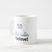 Geloof me. Cute Yeti Koffiemok (Voorkant links)