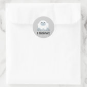 Geloof me. Cute Yeti Ronde Sticker (Tas)