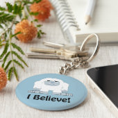 Geloof me. Cute Yeti Sleutelhanger (Zijkant)