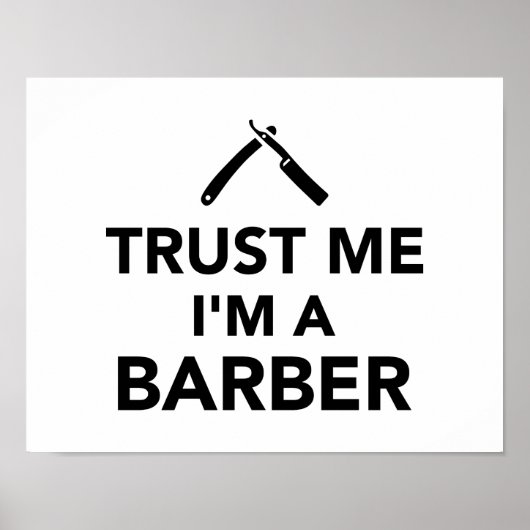 Geloof me dat ik een Barber ben Poster (Voorkant)