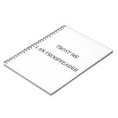Geloof me dat ik een Proofreader ben Notitieboek (Linkerzijde)