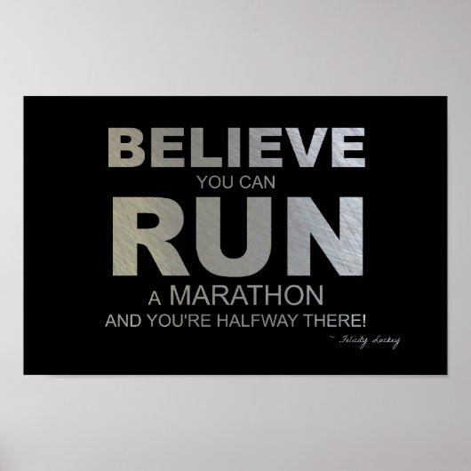 Geloof me dat je een marathon kunt runnen. poster (Voorkant)