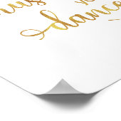 "Geloof me dat je kunt dansen" gouden witte bruilo Poster (Hoek)