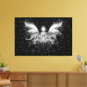 Geloof me Fairy Starlight Fantasy Black Canvas Afdruk (Insitu (Woonkamer))