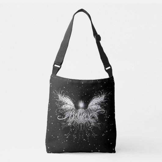 Geloof me Fairy Starlight Fantasy Black Crossbody Tas (Voorkant)